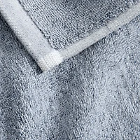 Organic Turkish Cotton Fleck Smoke Blue Washcloth