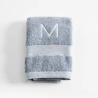 Organic Turkish Cotton Fleck Smoke Blue Washcloth