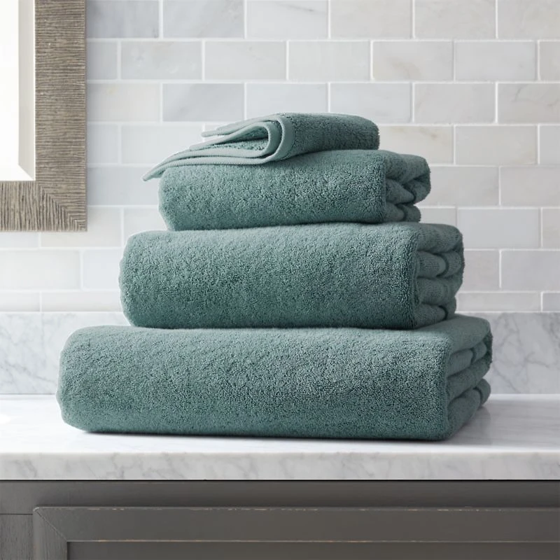 Organic Turkish Cotton Ocean Blue Hand Towel