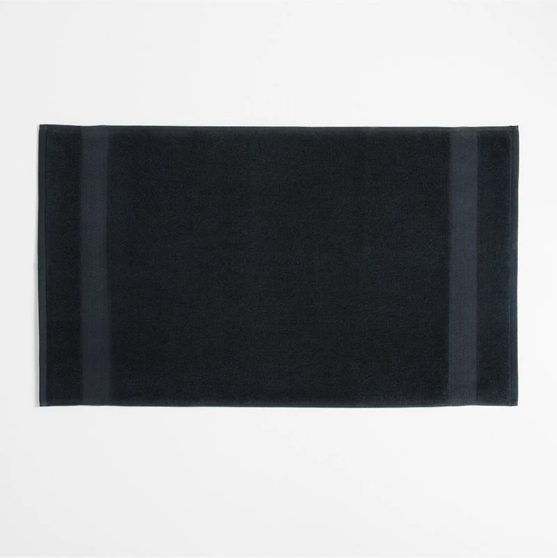 Organic Turkish Midnight Blue Cotton Bath Mat 20"x34"