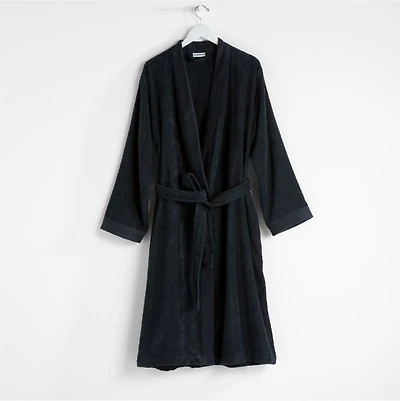 Organic Turkish Midnight Blue Cotton Bath Robe L/XL