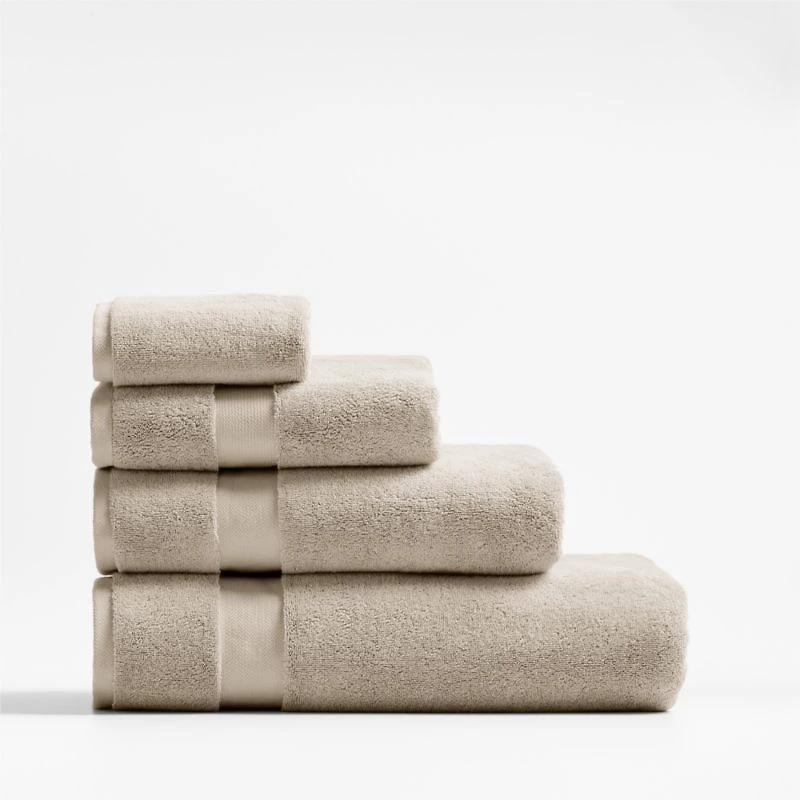 Organic Turkish Cotton Taupe Bath Sheet