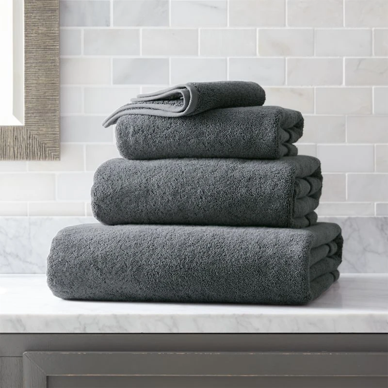 Organic Turkish Cotton Slate Hand Towel