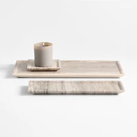 Tuscan Small Beige Marble Square Tray