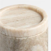 Tuscan Beige Marble Bathroom Canister