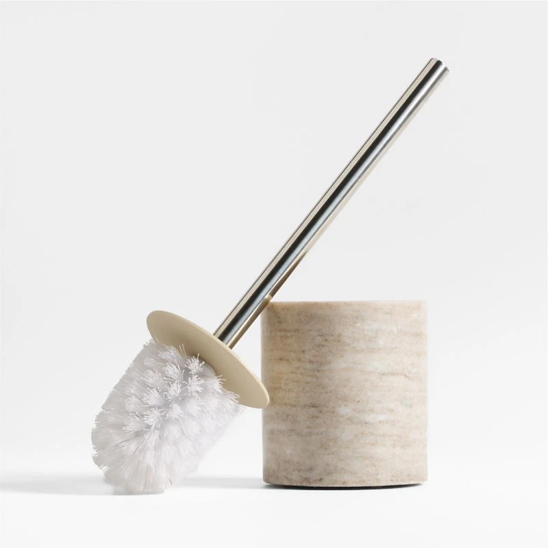Tuscan Beige Marble Toilet Brush