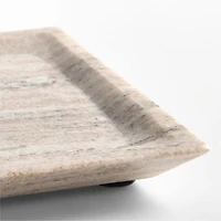 Tuscan Small Beige Marble Square Tray