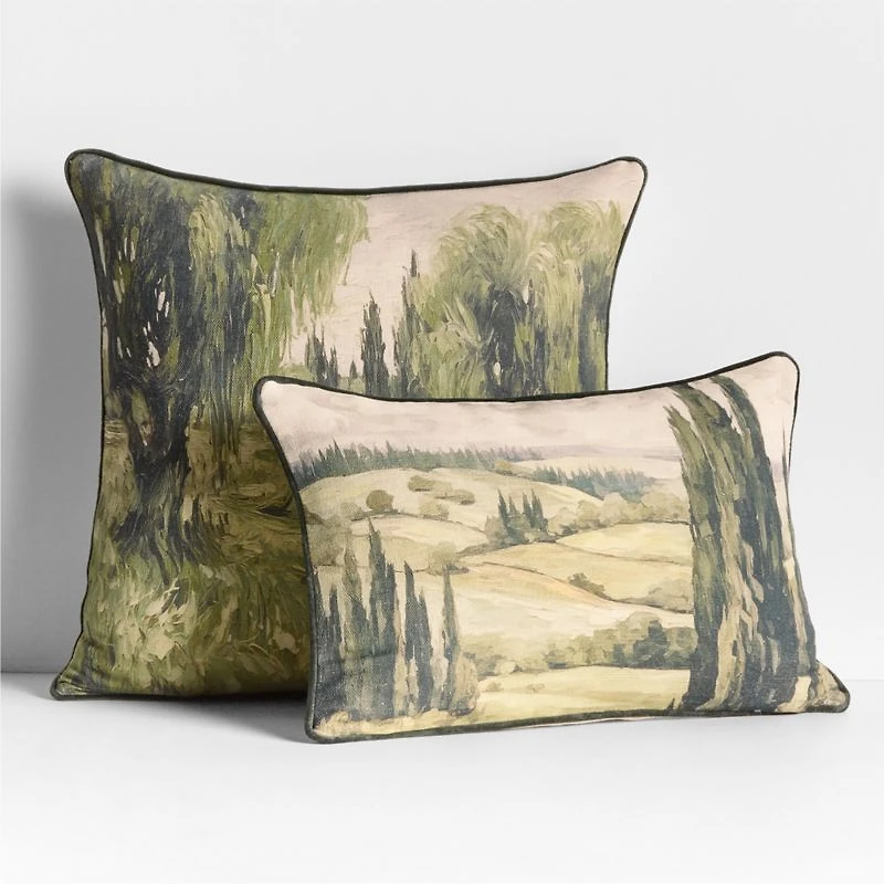 Tuscan Landscape 23"x23" Throw Pillow Cover