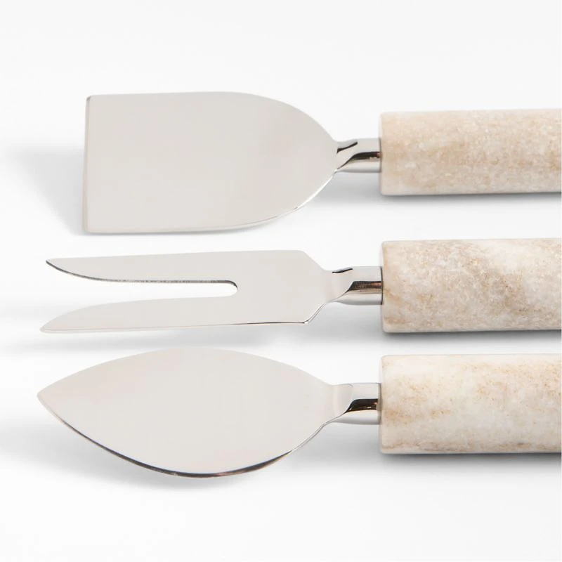 Tuscan Kitchen Marble Cheese Knives, Set of 3