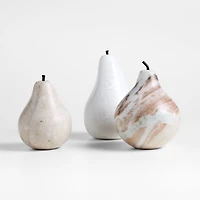 Tuscan Marble Decorative Pears, Set of 3