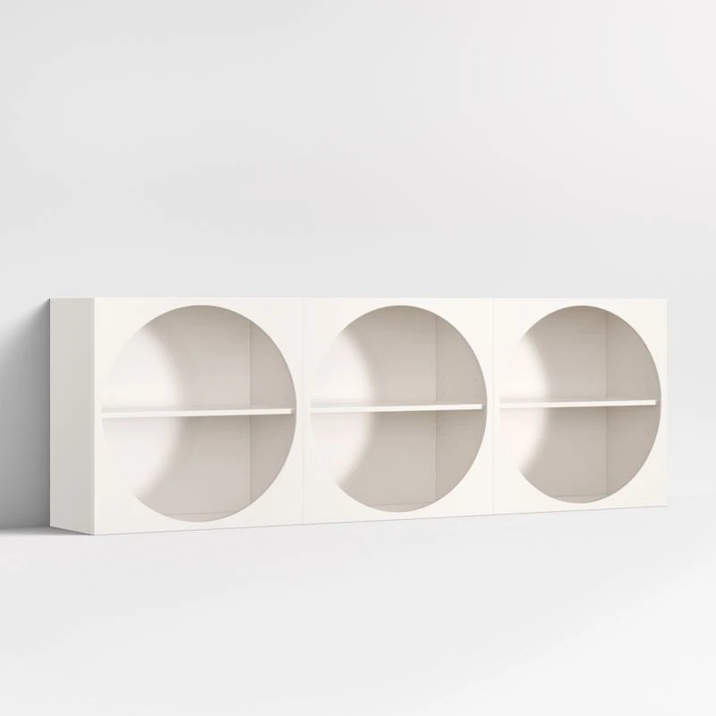 Twiggy Modular Glossy Ivory Kids Open Bookcases