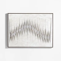 "Twist and Turns" White Canvas 37.5"x49.5" Framed Wall Art Print