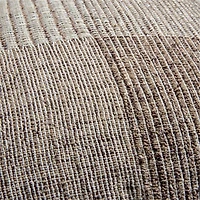 Textured Woven Stripes 20"x20" Deep Brown Indoor/Outdoor Throw Pillow
