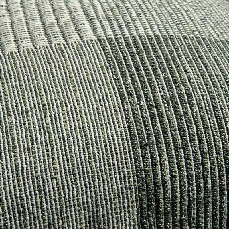 Textured Woven Stripes 20"x20" Juniper Green Indoor/Outdoor Throw Pillow