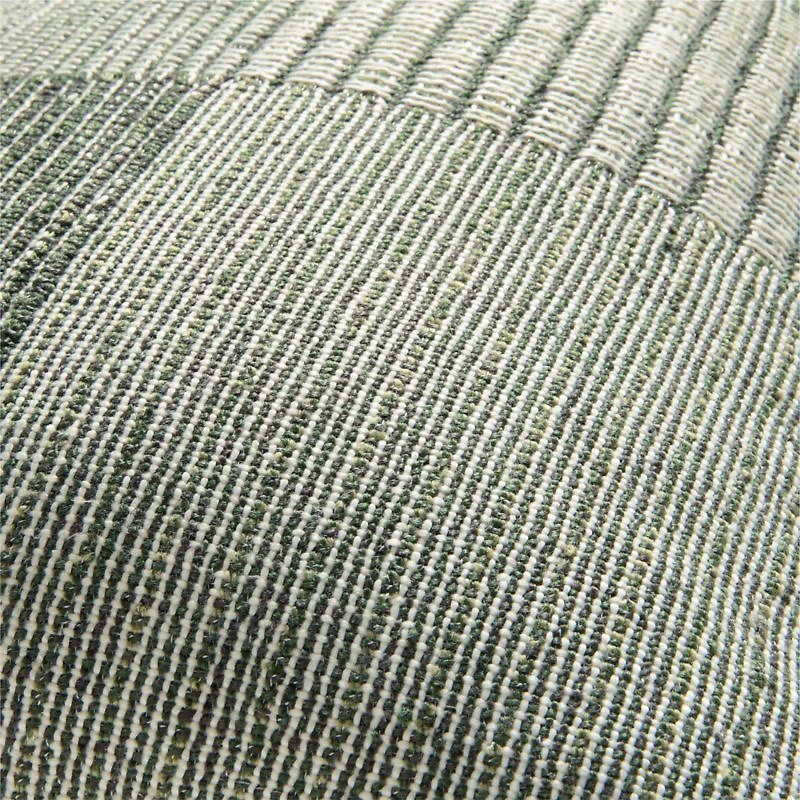 Textured Woven Stripes 22"x15" Juniper Green Indoor/Outdoor Throw Pillow