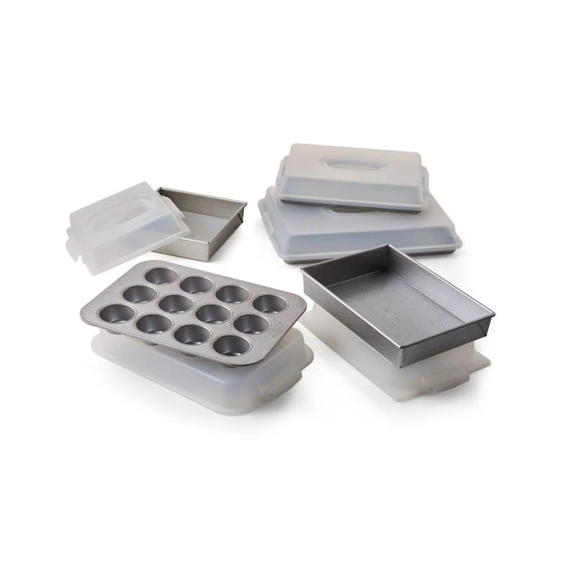 USA Pan 10-Piece Bakeware Set with Lids