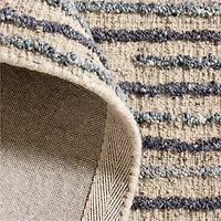 Udaipur Textured Wool Handwoven Grey Area Rug 8'x10'
