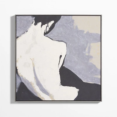"Undraped" Framed White Wall Art Print 41"x41"