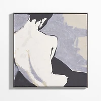 "Undraped" Framed White Wall Art Print 41"x41"