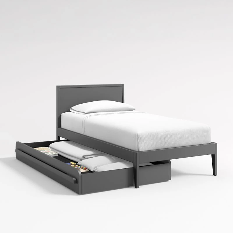 Charcoal Kids Twin Trundle Bed