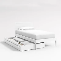Kids White Twin Trundle Bed