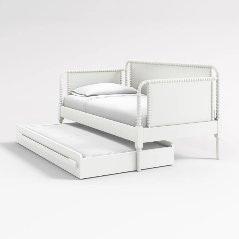 Kids White Twin Trundle Bed
