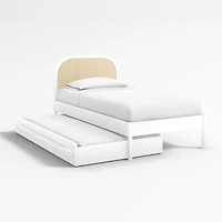 Kids White Twin Trundle Bed