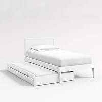Kids White Twin Trundle Bed