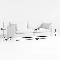 Unwind Modular -Piece Slipcovered Sectional Sofa