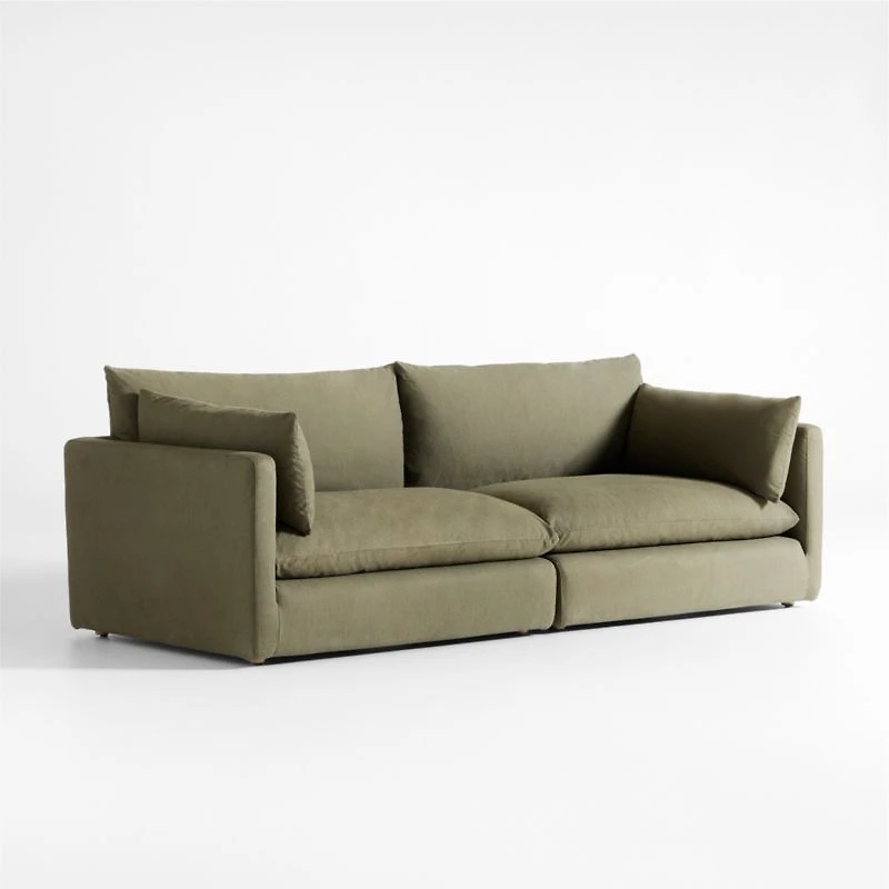 Unwind Modular -Piece Slipcovered Sectional Sofa