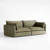 Unwind Modular -Piece Slipcovered Sectional Sofa