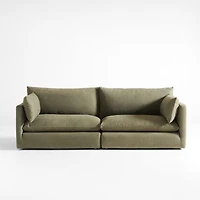 Unwind Modular -Piece Slipcovered Sectional Sofa