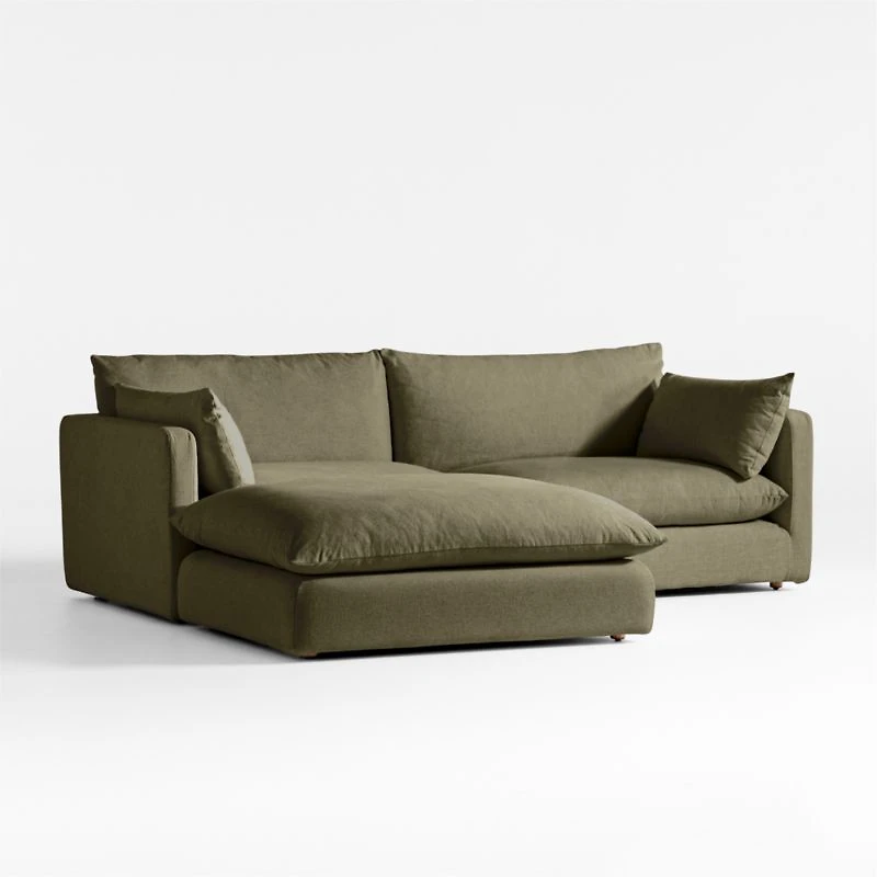 Unwind Modular -Piece Slipcovered Reversible Sectional Sofa
