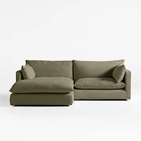 Unwind Modular -Piece Slipcovered Reversible Sectional Sofa