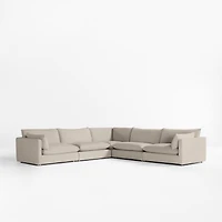 Unwind Modular 5-Piece Slipcovered L-Shaped Sectional Sofa