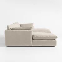 Unwind Modular 4-Piece Slipcovered Double-Chaise Sectional Sofa