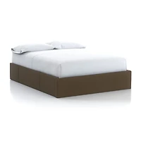 Queen Upholstered Storage Base Bark