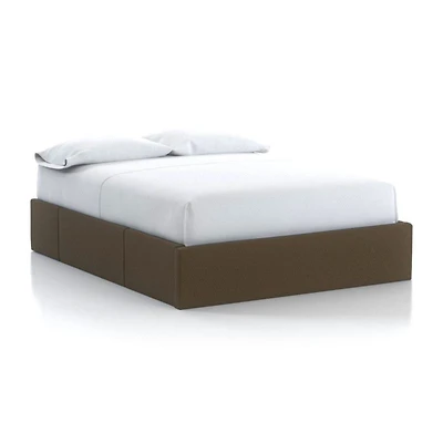 Queen Upholstered Storage Base Bark