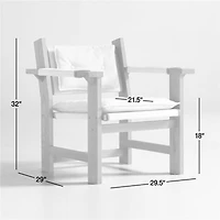 Shinola Utility Linen Wood Arm Linen Chair
