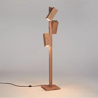 Shinola Utility Natural Wood Tree Floor Lamp