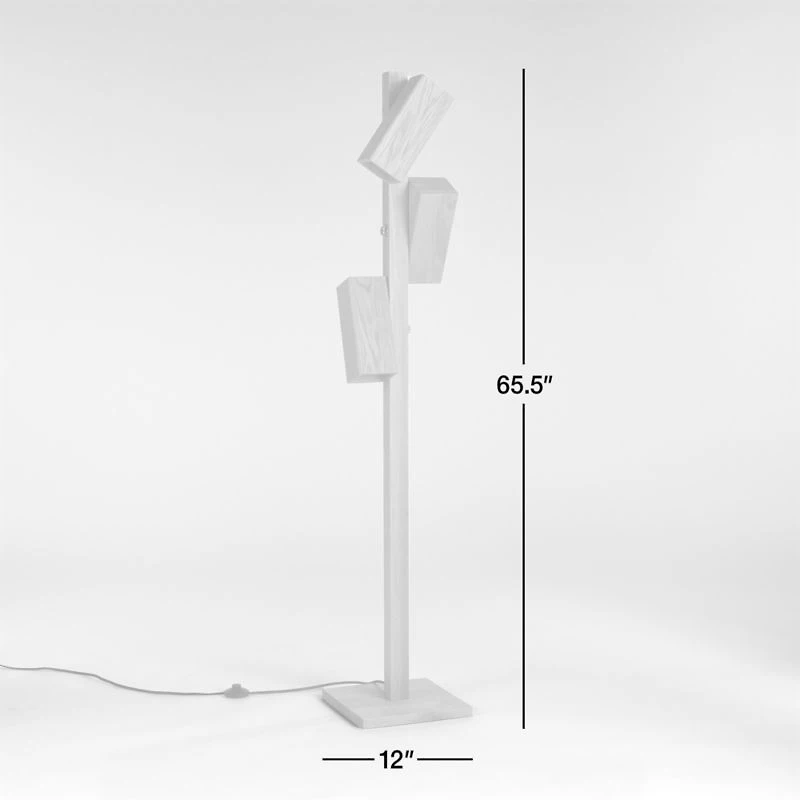 Shinola Utility Natural Wood Tree Floor Lamp