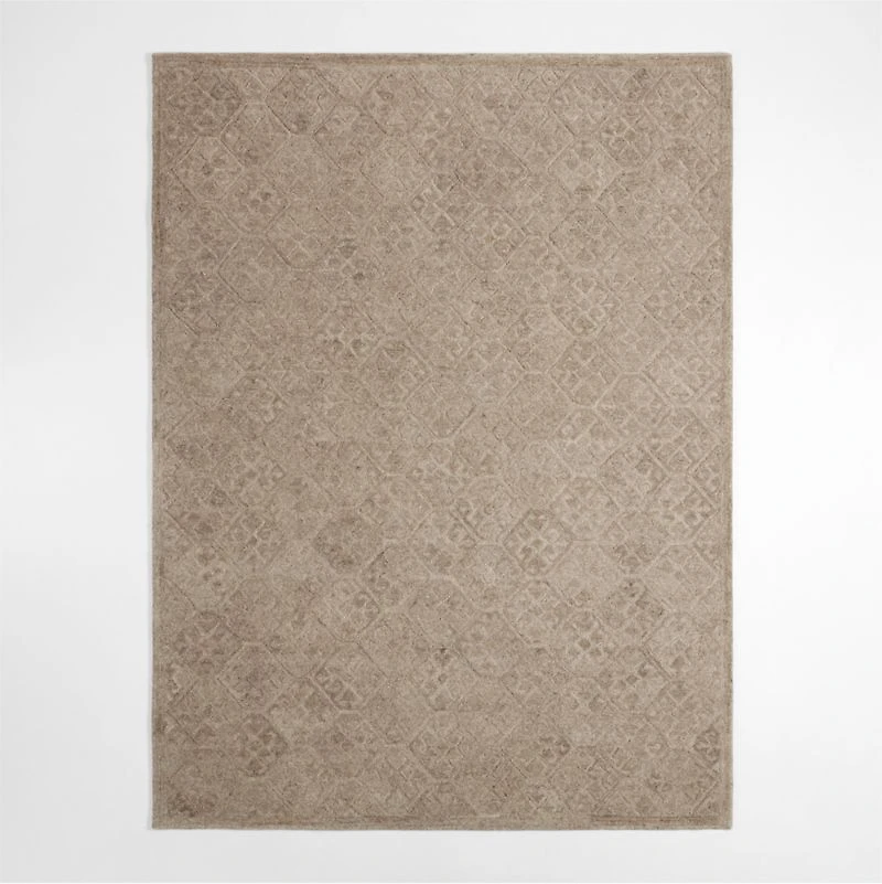 Valencia Wool Handwoven Sandstone Brown Area Rug 8'x10'