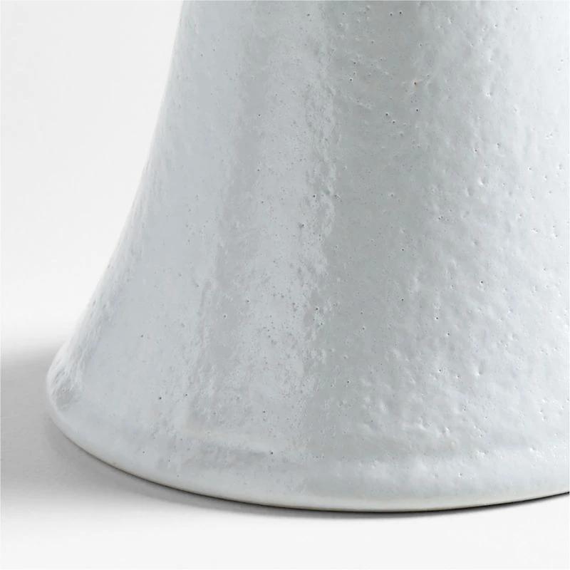 Valla Tall White Ceramic Taper Candle Holder 12.25"