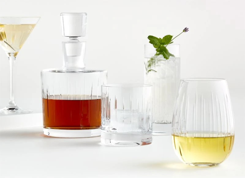 Vance 12-Oz. Cut-Glass Double Old-Fashioned Glass