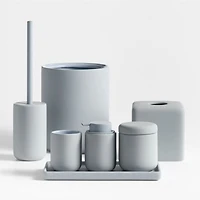 Varick Blue Silicone Coated Trash Can