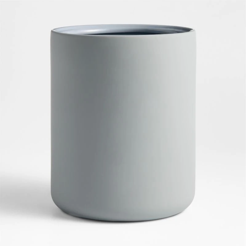 Varick Blue Silicone Coated Trash Can
