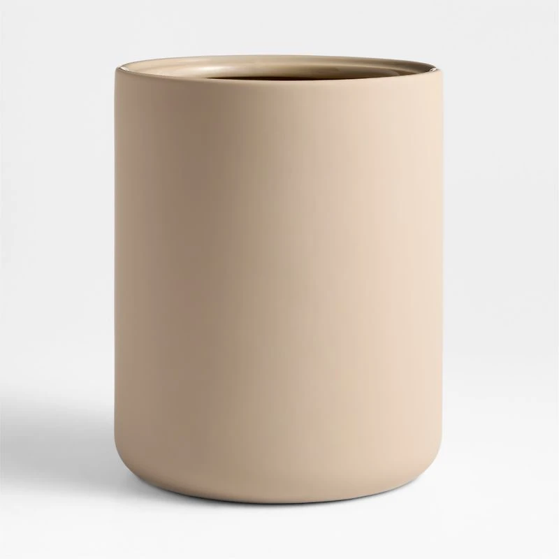 Varick Sand Silicone Coated Trash Can