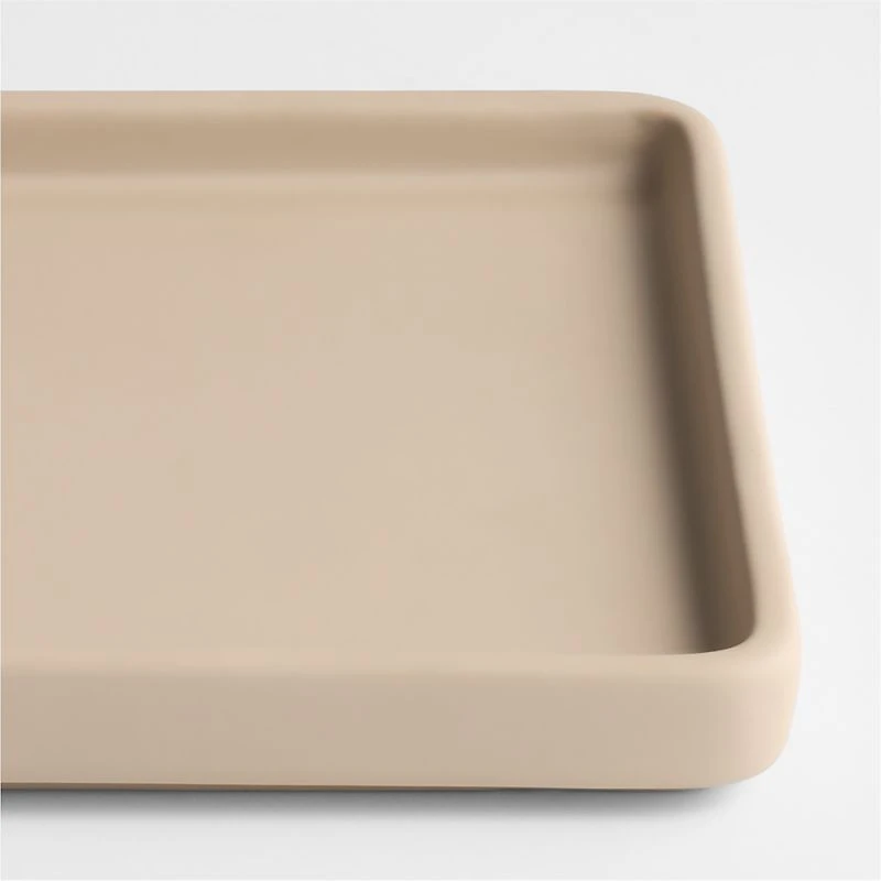 Varick Sand Silicone Coated Vanity Tray