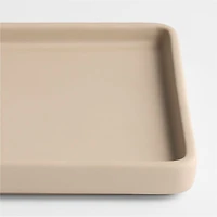 Varick Sand Silicone Coated Vanity Tray