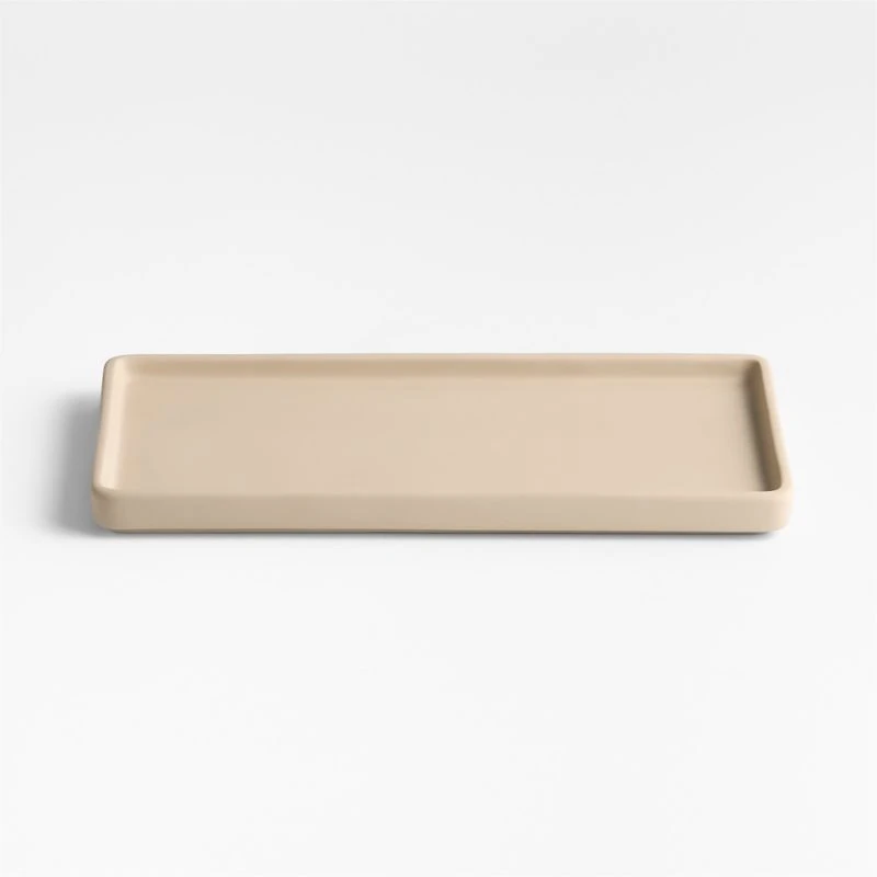 Varick Sand Silicone Coated Vanity Tray